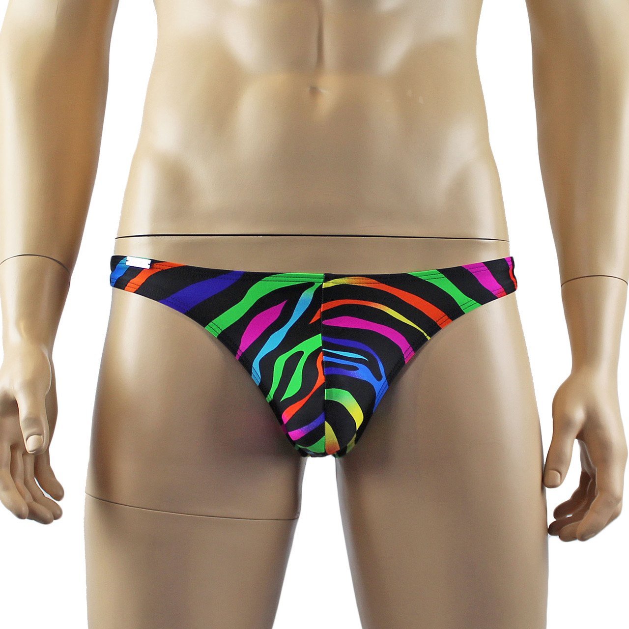 Male Rainbow Zebra Gay Pride Thong Male Lingerie Sexy G String