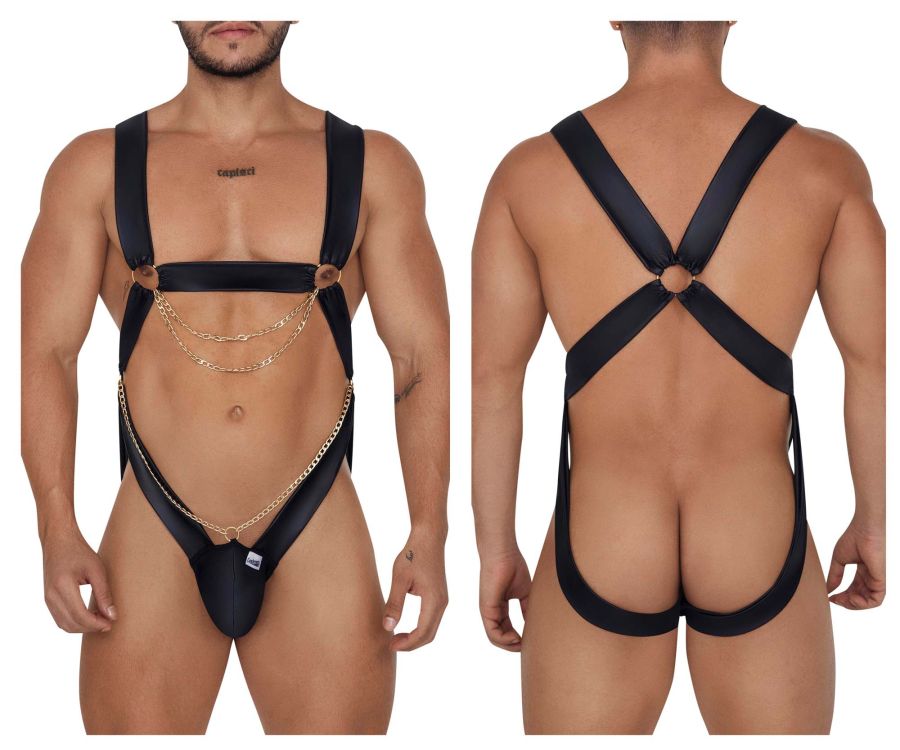 JCSTK - CandyMan 99695 Harness Bodysuit Black