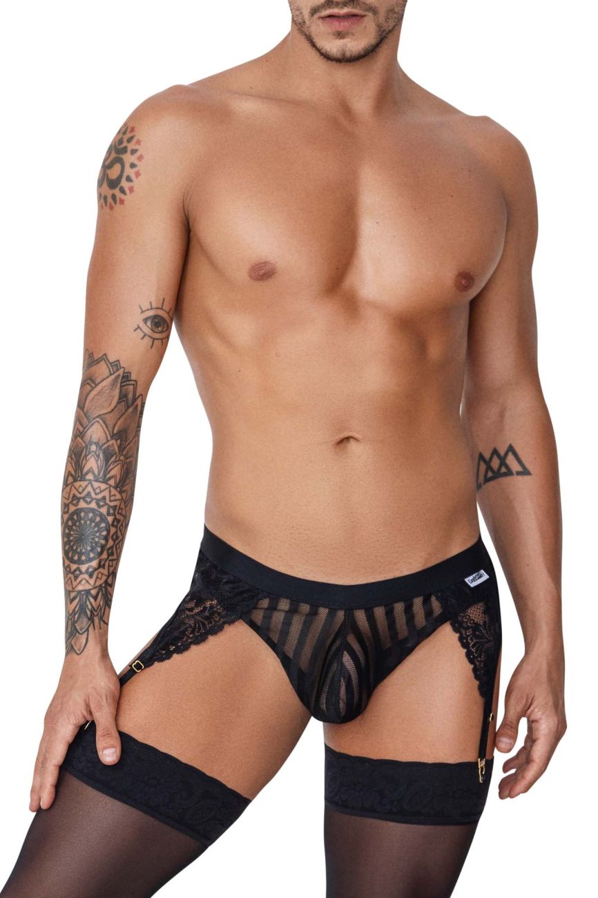 JCSTK - CandyMan 99766 Garter Thongs Black