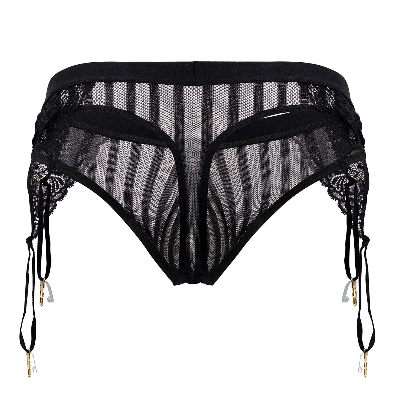 CandyMan 99766 Garter Thongs Black