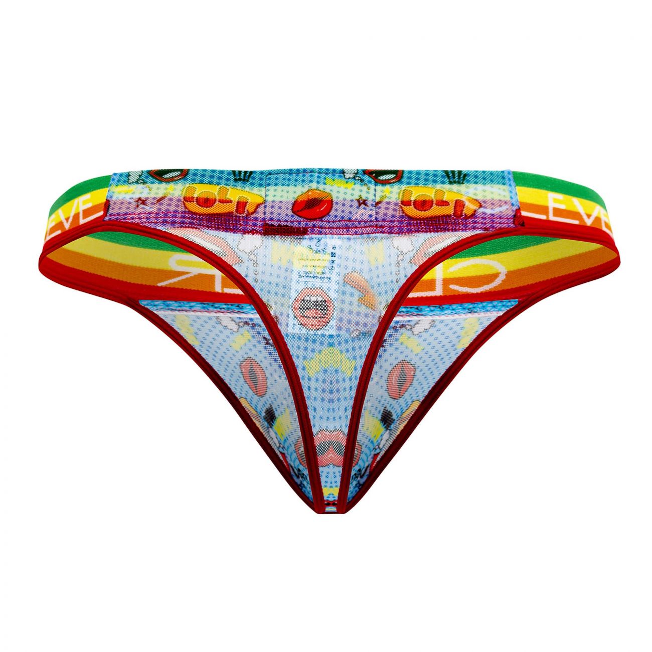 Clever 0609-1 Motivation Thongs Blue Multi Rainbow