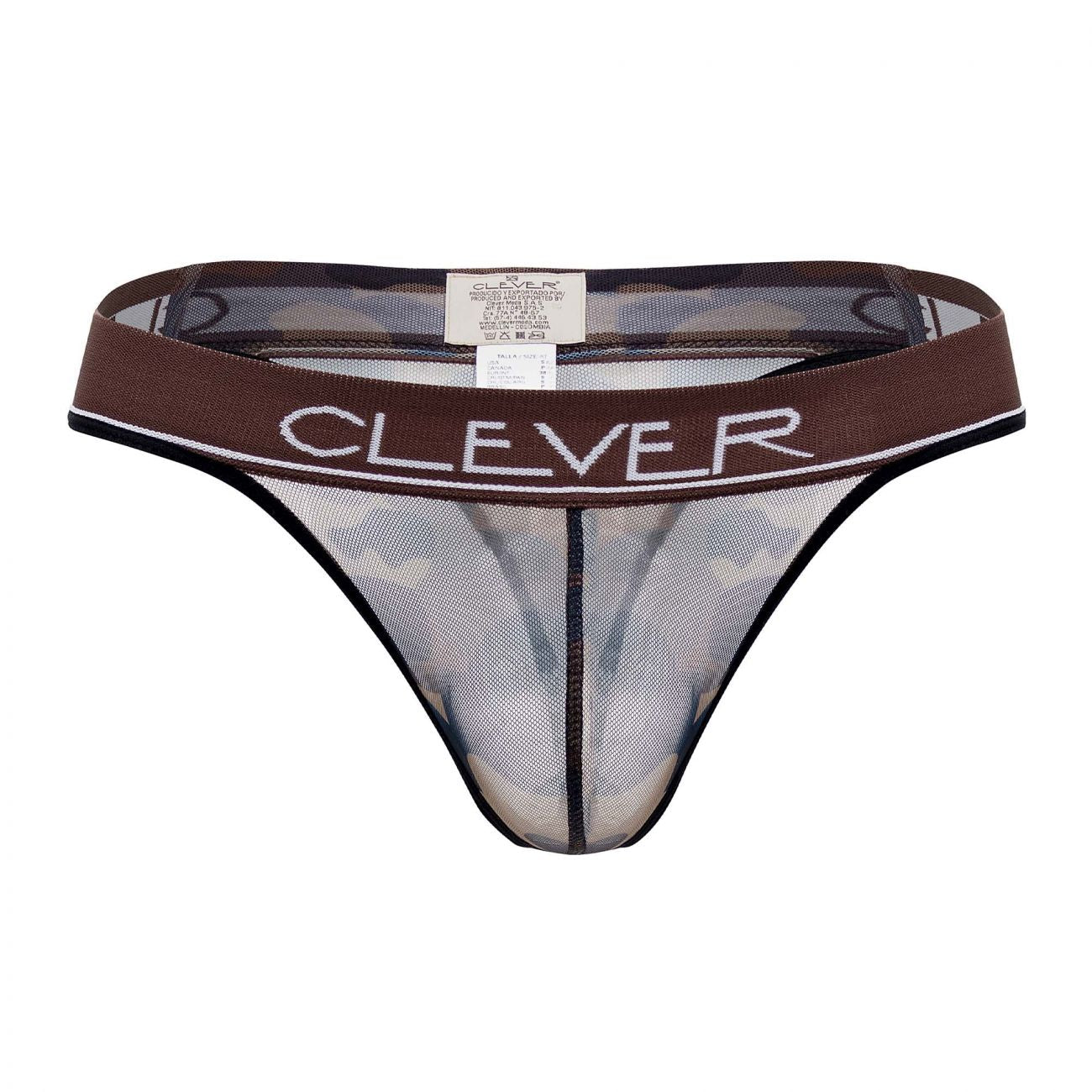 Clever 0919 Nation Star Thongs Brown Print