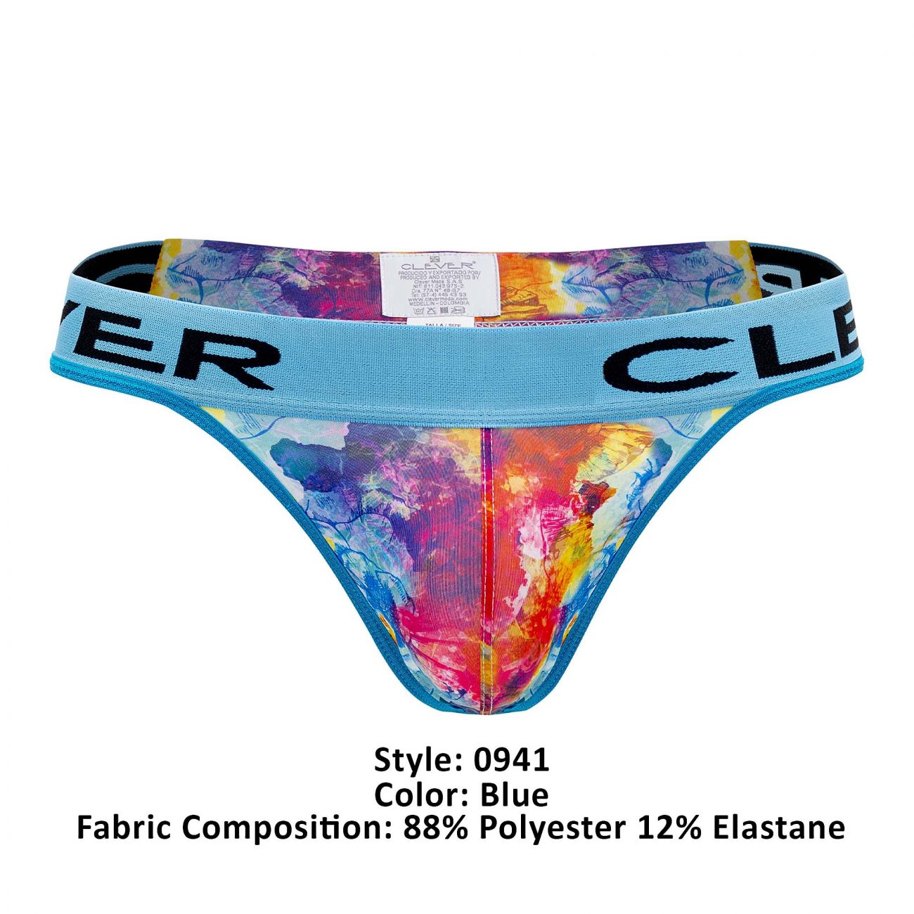 Clever 0941 Medusa Thongs Blue Print