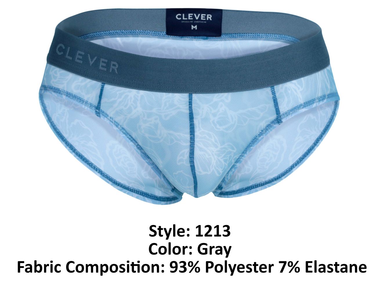 Clever 1213 Avalon Briefs Gray Print