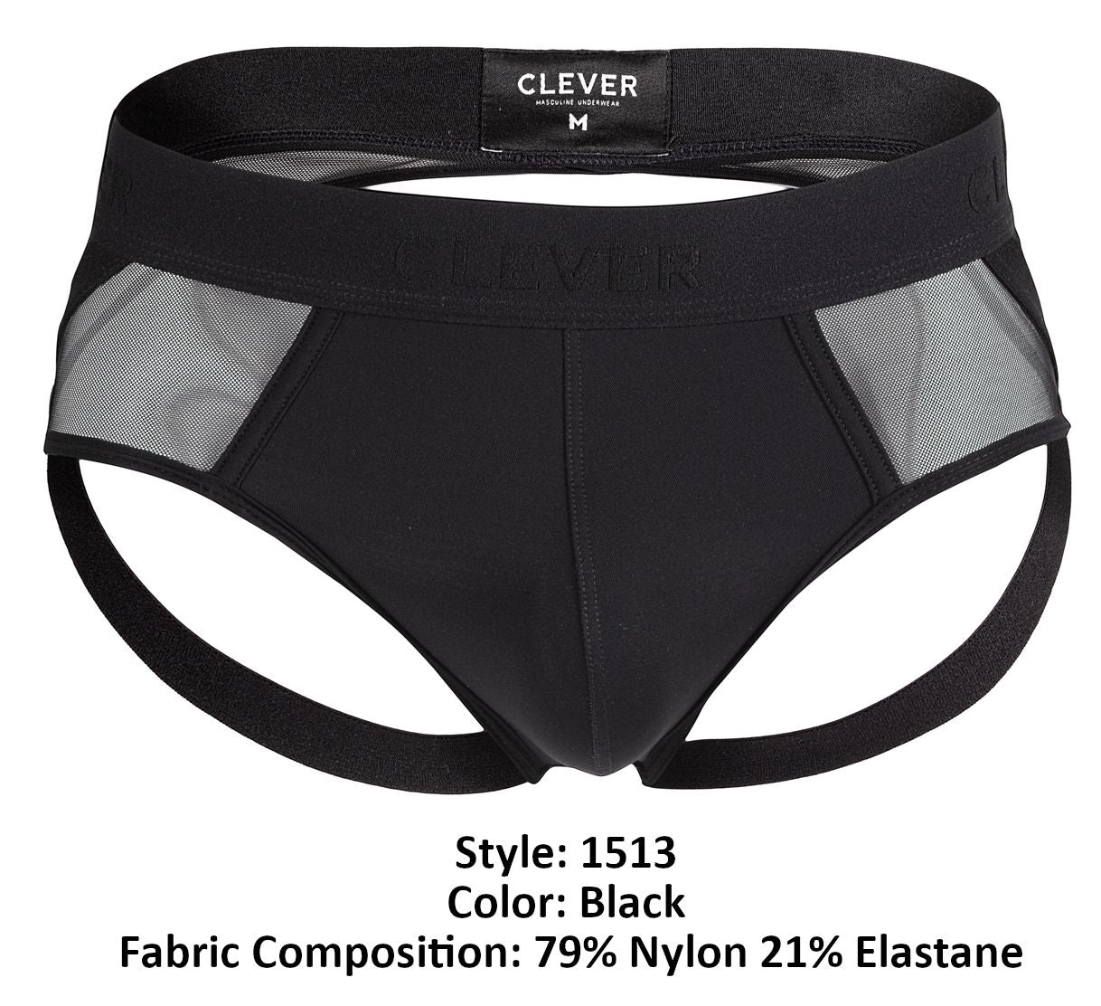 Clever 1513 Caspian Jockstrap Black