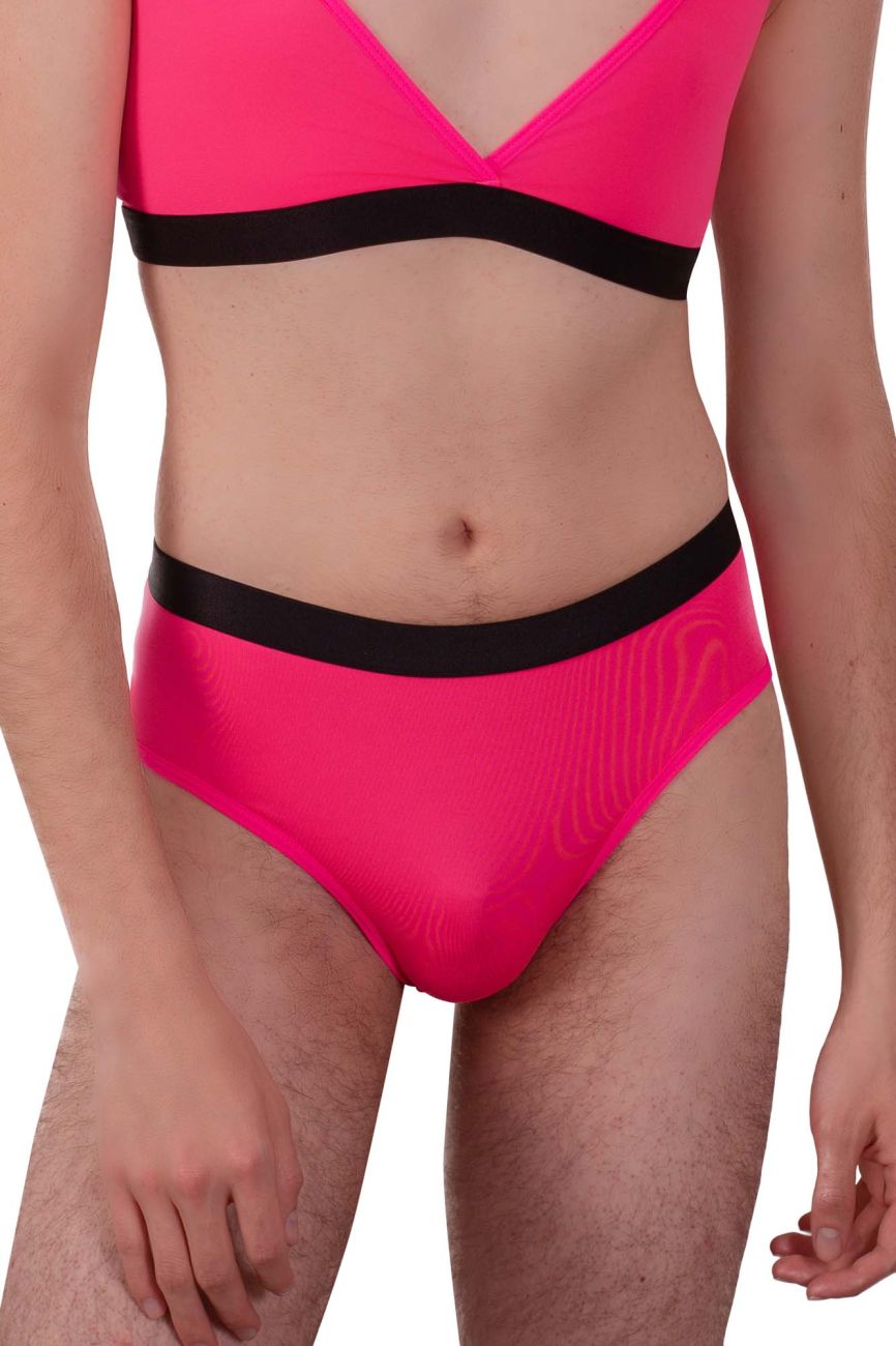 JCSTK - PLURAL PL004 Non-binary Underwear High Waisted Briefs Pink