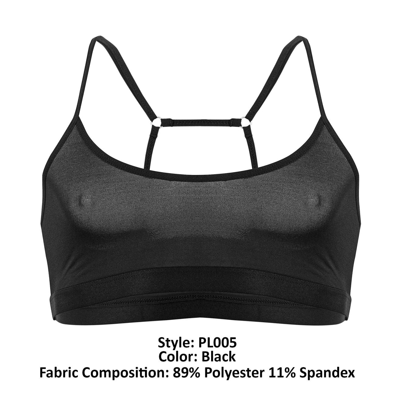 JCSTK - PLURAL PL005 Non-binary Underwear Bra Top Black