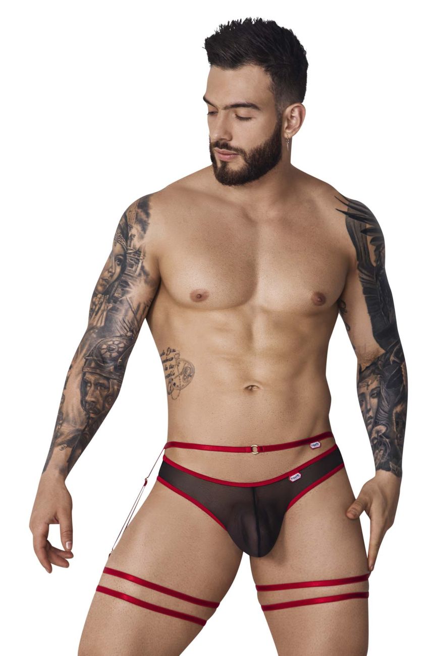 JCSTK - Pikante 1082 Lujueria Garter Thongs Red