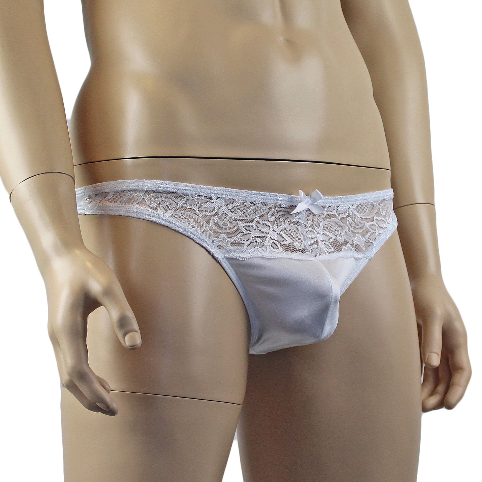 Male Romance Bridal Wedding G string Thong with Clip On Veil Underwear