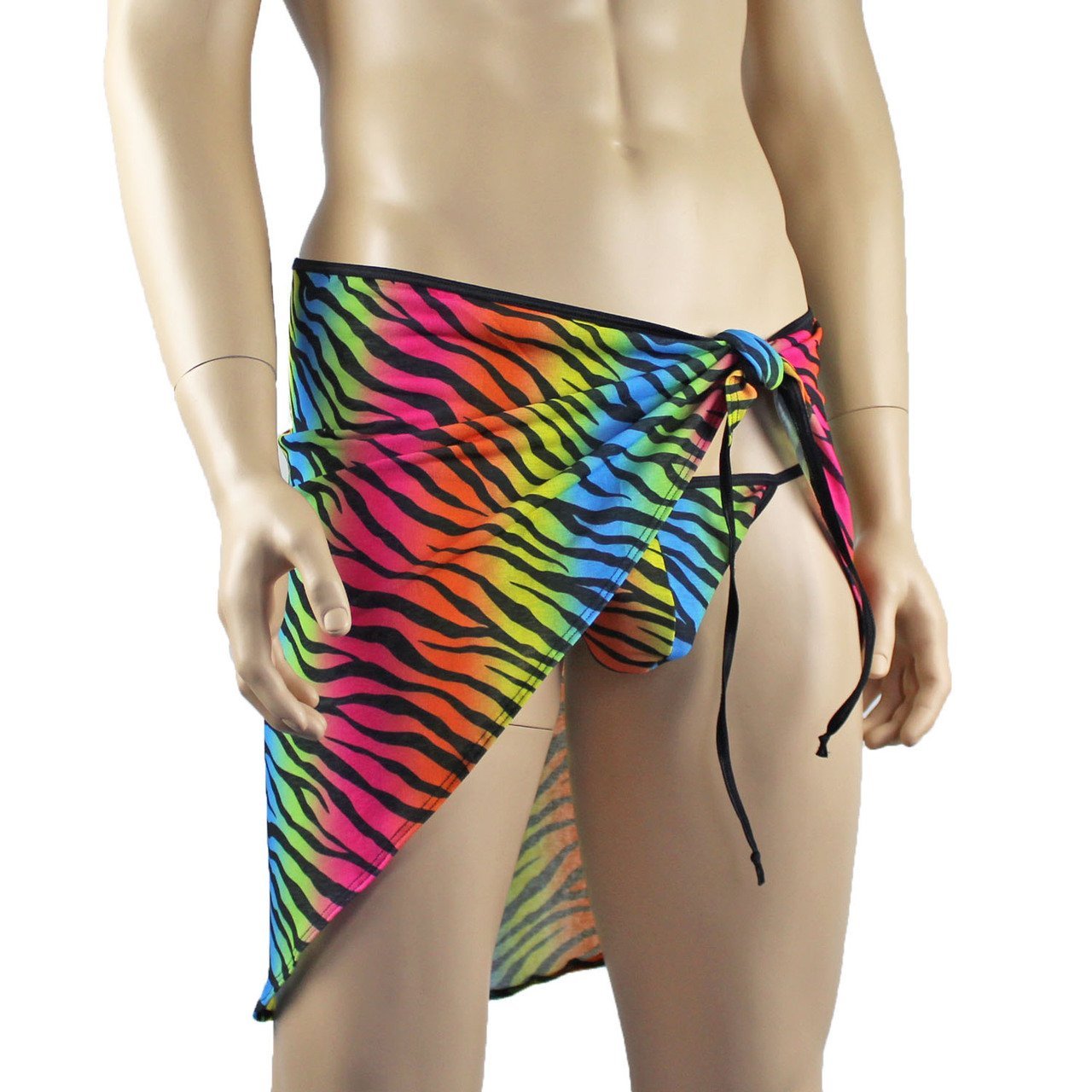 Mens Zebra Gay Pride Festival Sarong, Loin Cloth & G string